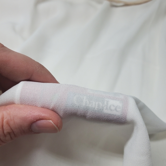 Patrizia Luca Milano Twofer White and Peach Blouse - Picture 9 of 9